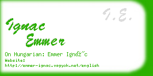 ignac emmer business card